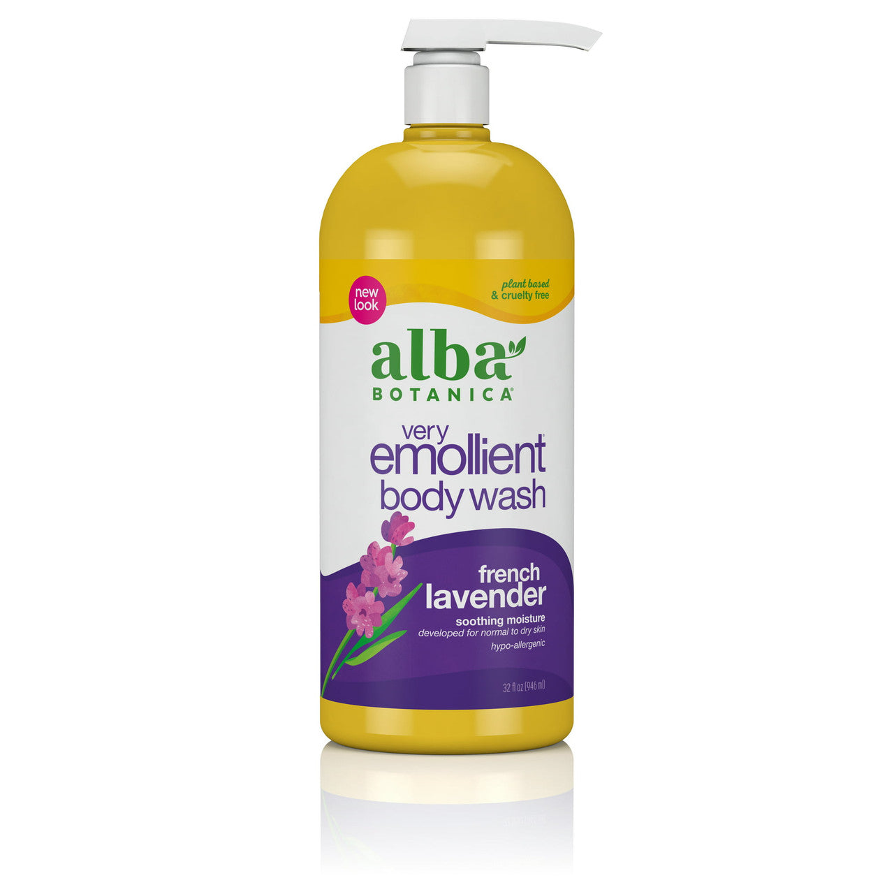 Alba Botanica Very Emollient French Lavender Bath And Shower Gel, 32 Oz